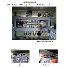 Wiring terminal - Блок «ELECTRICAL SYSTEM (GREER) (CHASSIS FRAME ELECTRICS 2) D00755706210000001Y»  (номер на схеме: 34)