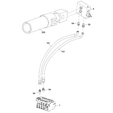 PIPE LAYOUT - SUPERSTRUCTURE HYDRAULIC SYSTEM (TELESCOPING MECHANISM) D00755701620000001Y