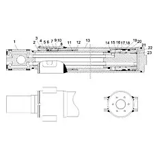 Supporting ring - Блок «TELESCOPING CYLINDER D00755708400100000_6400Y»  (номер на схеме: 16)