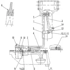 CLIP - Блок «ENGINE OIL LINE GROUP (C19AZ-M19AZ001)»  (номер на схеме: 5)