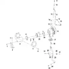 DEFAULT - Блок «Нагнетатель, впускной и возвратный трубопровод масла турбонагнетателя, выпускной патрубок компрессора, выхлопная труба»  (номер на схеме: 5)