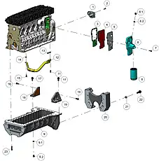 COVER ASSEMBLY, OIL COOLER - Блок «LUBRICATION SYSTEM»  (номер на схеме: 6)