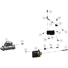 BRACKET, AIR CONDITIONER COMPRESSOR - Блок «Electrical system»  (номер на схеме: 12)