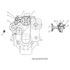 PULLEY, FRONT END - Блок «FRONT GEAR MECHANISM GROUP D16A-000-131»  (номер на схеме: 12)