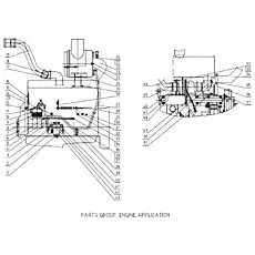 WATER/FUEL SEPARATOR ASSY - Блок «PARTS GROUP, ENGINE APPLICATION S00003798»  (номер на схеме: 43)