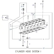 CYLINDER HEAD ASSEMBLY - Блок «CYLINDER HEAD SYSTEM 1»  (номер на схеме: 22)
