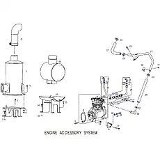 MUFFLER  ASSEMBLY - Блок «ENGINE ACCESSORY SYSTEM»  (номер на схеме: 1)