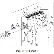 BOLT, MAIN BEARING CAP - Блок «CYLINDER BLOCK SYSTEM 1»  (номер на схеме: 10)