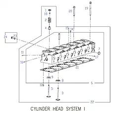 CYLINDER HEAD SERVICE GROUP - Блок «CYLINDER HEAD SYSTEM 1»  (номер на схеме: 22)