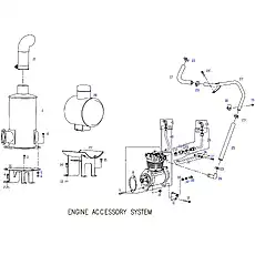 GASKET, PTO - Блок «ENGINE ACCESSORY SYSTEM»  (номер на схеме: 8)