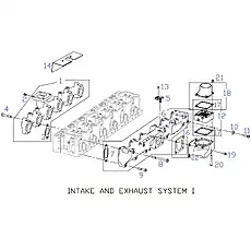 INTAKE AIR HEATER ASSEMBLY - Блок «INTAKE AND EXHAUST SYSTEM 1»  (номер на схеме: 12)