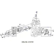 WATER PUMP SERVICE GROUP - Блок «COOLING SYSTEM»  (номер на схеме: 16)