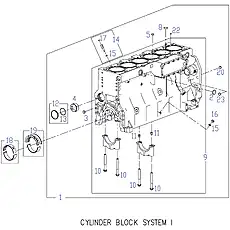 PLUG - Блок «CYLINDER BLOCK SYSTEM 1»  (номер на схеме: 2)