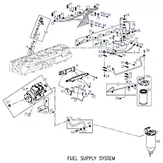FUEL FILTER - Блок «FUEL SUPPLY SYSTEM»  (номер на схеме: 60)