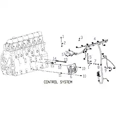 BRACKET, HARNESS ELECTRICAL - Блок «CONTROL SYSTEM»  (номер на схеме: 7)