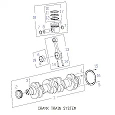 CRANKSHAFT ASSEMBLY - Блок «CRANK TRAIN SYSTEM»  (номер на схеме: 1)