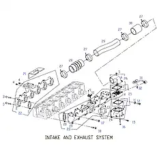 AIR INTAKE PIPE SERVICE GROUP - Блок «INTAKE AND EXHAUST SYSTEM»  (номер на схеме: 23)