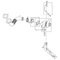 GASKET, OUTLET PLATE - TURBINE - Блок «INTAKE AND EXHAUST SYSTEM 2»  (номер на схеме: 1)