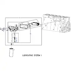 CORE ASSEMBLY, OIL COOLER SERVICE GROUP - Блок «LUBRICATION SYSTEM 1»  (номер на схеме: 2)