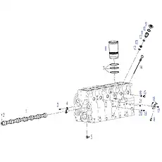ORIFICE ASSEMBLY, PISTON COOLING JET - Блок «CYLINDER BLOCK SYSTEM 2»  (номер на схеме: 5)