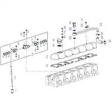 HEXAGON BOLTS Q/SC622-M8*45-10.9 - Блок «CYLINDER HEAD SYSTEM 2»  (номер на схеме: 11)