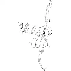 GASKET, OUTLET - TURBINE COVER - Блок «INTAKE AND EXHAUST SYSTEM 2»  (номер на схеме: 14)