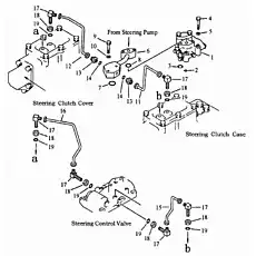 tube, L.H. - Блок «Трубопровод управления и клапана безопасности»  (номер на схеме: 15)