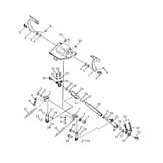 Кронштейн - Блок «педаль тормоза и тормозной механизм»  (номер на схеме: 10)