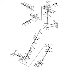 Кронштейн - Блок «рычаг управления подачей топлива»  (номер на схеме: 43)
