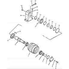 support, carrier roller - Блок «CARRIER ROLLER»  (номер на схеме: 20)