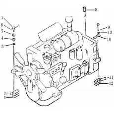 pin - Блок «ENGINE MOUNTING PARTS»  (номер на схеме: 8)