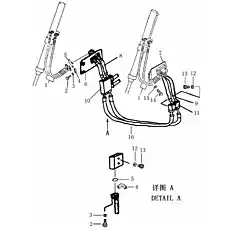 O-ring - Блок «HYDRAULIC PIPING (hydraulic tank to lift cylinder) SD16L (2)»  (номер на схеме: 5)