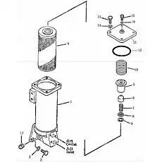 valve - Блок «TORQFLOW AND STEERING OIL FILTER»  (номер на схеме: 6)