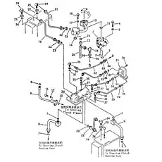 Трубка - Блок «трубопровод гидрораспределителя и редукционного клапана»  (номер на схеме: 18)