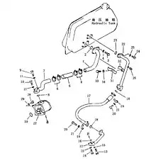 Фланец - Блок «трубопровод гидравлический (от бака к насосу)»  (номер на схеме: 19)