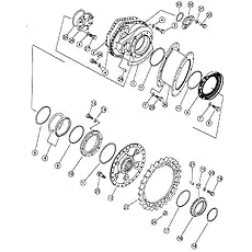 pin - Блок «FINAL DRIVE CASE AND SPROCKET WHEEL (SD17-B3 LGP)»  (номер на схеме: 28)