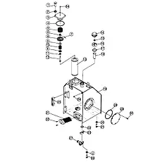 socket head screw - Блок «HYDRAULIC OIL TANK ASS'Y (WITH RIPPER)»  (номер на схеме: 30)