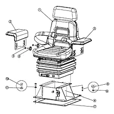 seat - Блок «OPERATOR'S SEAT ASSEMBLY»  (номер на схеме: 1)
