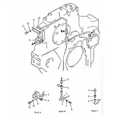 gasket - Блок «P.T.O. Трубопровод смазки маслом»  (номер на схеме: 7)