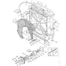 spacer - Блок «Трубопровод радиатора и воздушный тормоз»  (номер на схеме: 53)
