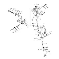 pin cotter 2X16 - Блок «Рычаг управления топливом»  (номер на схеме: 21)