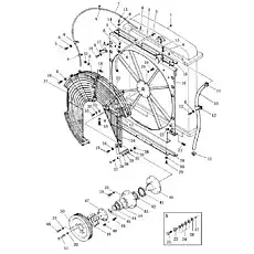 cover - Блок «Трубопровод радиатора и воздушный тормоз»  (номер на схеме: 47)