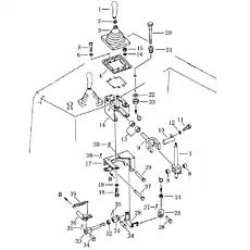 pin cotter - Блок «Рычаг управления одностержневого рыхлителя»  (номер на схеме: 8)