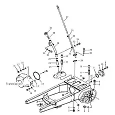 pin dowel - Блок «Рулевой корпус и главная рама»  (номер на схеме: 14)