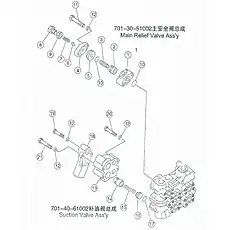 valve body - Блок «Blade lift and tilt control valve 2»  (номер на схеме: 1)
