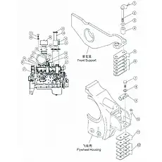 bolt M22X100 - Блок «Engine and attachment mounting (for engine wp12)»  (номер на схеме: 2)