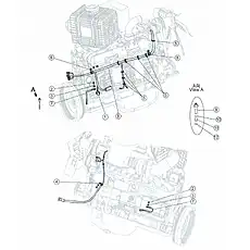 washer - Блок «Engine electrical system (for engine WP12) 1»  (номер на схеме: 12)