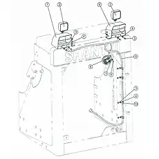 lamp cover(L.H.) - Блок «Engine electrical system (for engine WP12) 2»  (номер на схеме: 5)