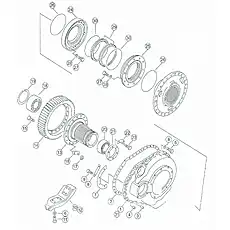 guard plate(R.H.) - Блок «Final drive case and gear 2»  (номер на схеме: 12)