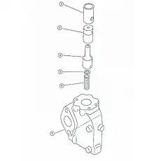 spring - Блок «Quick drop valve ass'y»  (номер на схеме: 6)